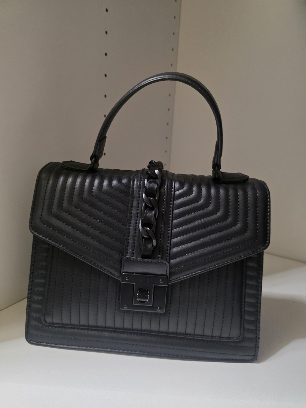 Aldo Black Top-Handle Satchel - Designer Style